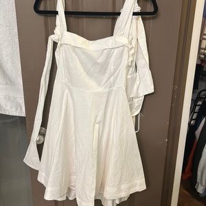 White Tie Sleeve Dress